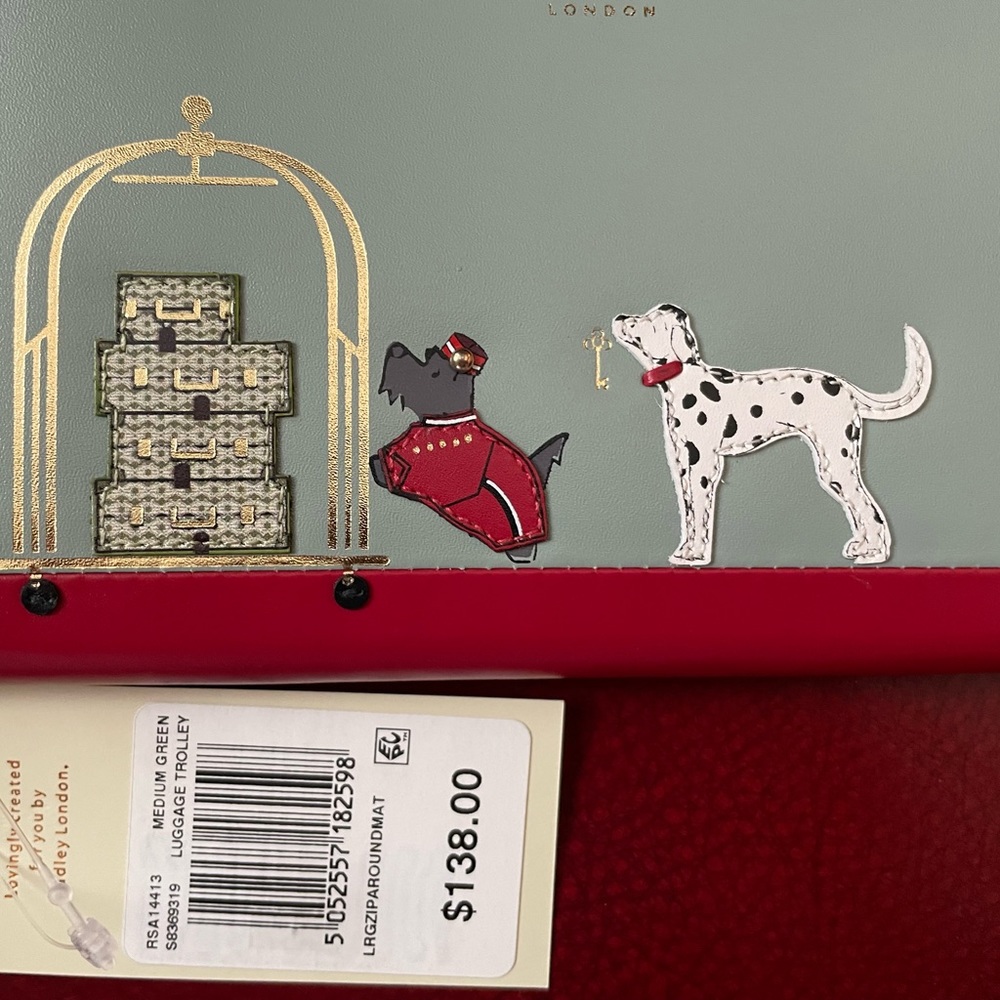 New Radley London Hotel Luggage Trolley Large Zip-Around Continental